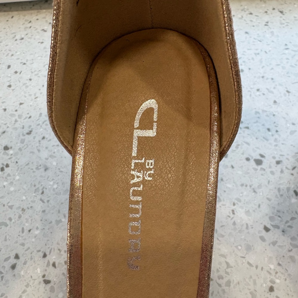 EUC CL by Chinese Laundry Women's Jody Heeled Sandal Glitter Gold- size 10 - Picture 3 of 10